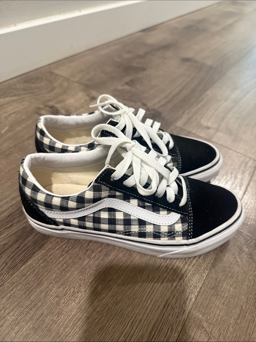 Vans Black & White Checkerboard Low-Top Sneakers